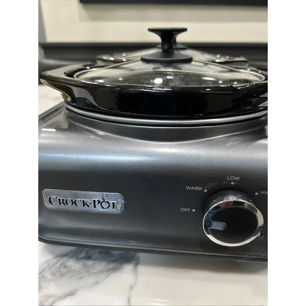 Crock-Pot SCCPMD1-CH Hook Up Double Oval Connectable 2 1-Quart Tested